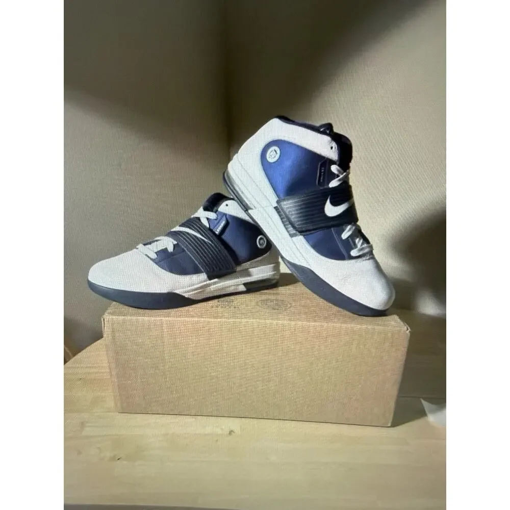 Size 13 - Nike Zoom Soldier IV Witness 407630-104 White Navy Gold LeBro